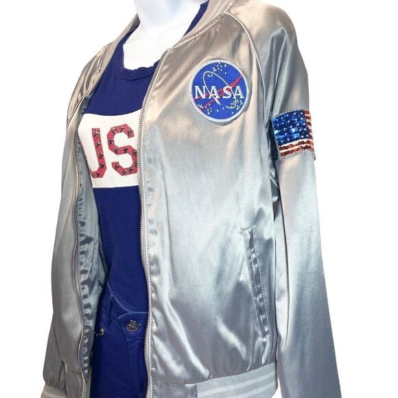 Custom NASA Embellished Bomber Jacket - Picture 1 of 4